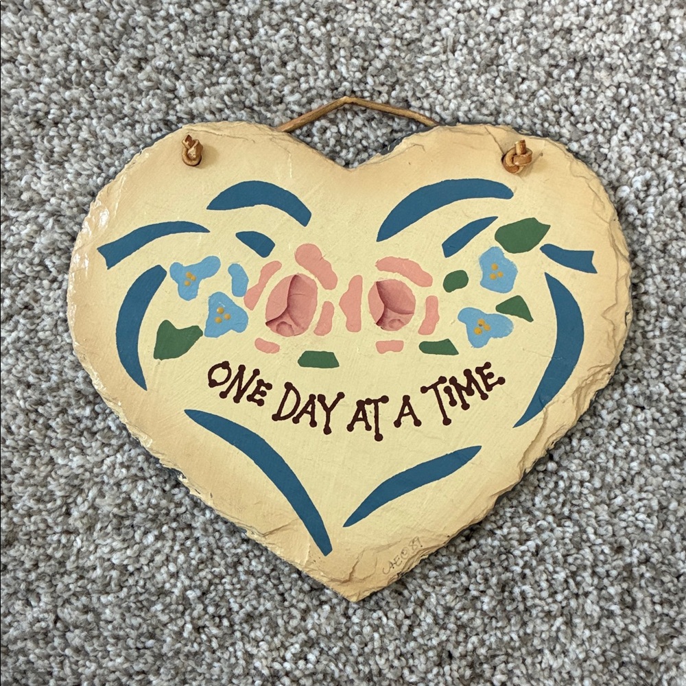 Heart-Shaped Wall Decor with Inspirational Message